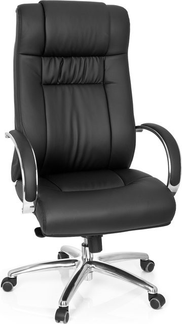 hjh OFFICE XXL Drehstuhl G 600 in Schwarz mit Armlehnen aus Kunstleder - Bild 1
