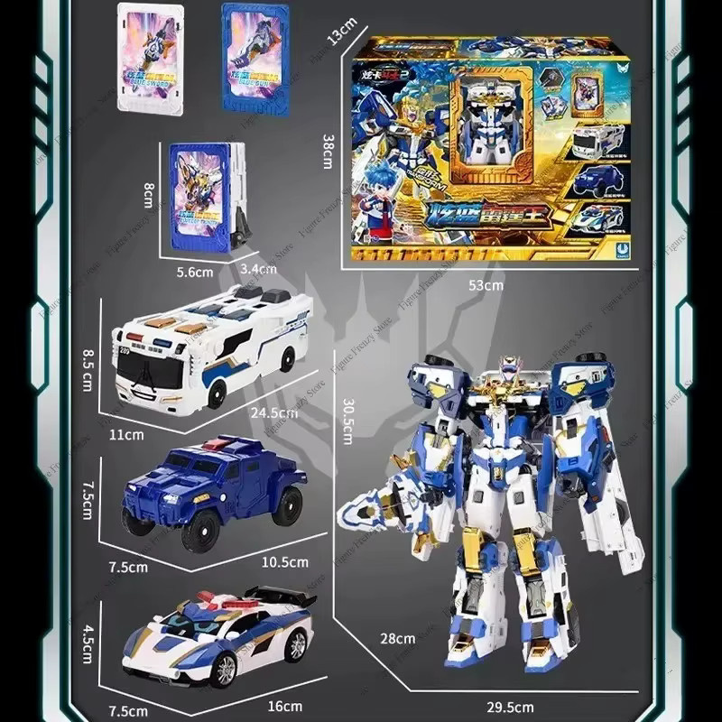 Gao Xuan Card Fighter 2 Dazzling Blue Thunder King, Integrierter Transformationsroboter, Blau - Bild 3
