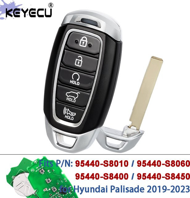 KEYECU Smart Remote Key Fob mit ID47 Chip für Hyundai Palisade 2019-2023, 433 MHz, Schwarz - Bild 1