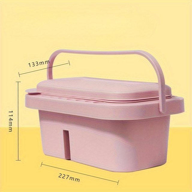 SZwatch Mehrzweck-Pinselwaschbecken mit Pinselhalter und Farbpalette-Box für Aquarell- und Ölmalerei in Rosa - Bild 1