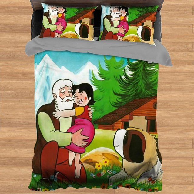 Flylo Einzelbettwäsche-Set Heidi Die Göttin der Berge, weiß/mehrfarbig, aus Mikrofaser, B/H: 135 x 200 cm - Bild 1