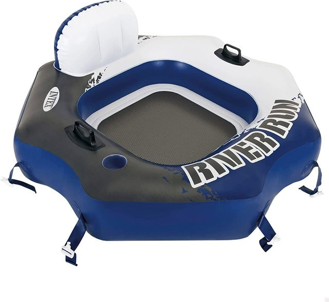 Intex River Run Connect Schwimmring Floater Poolsessel in Blau, B: 130 cm, T: 126 cm - Bild 1