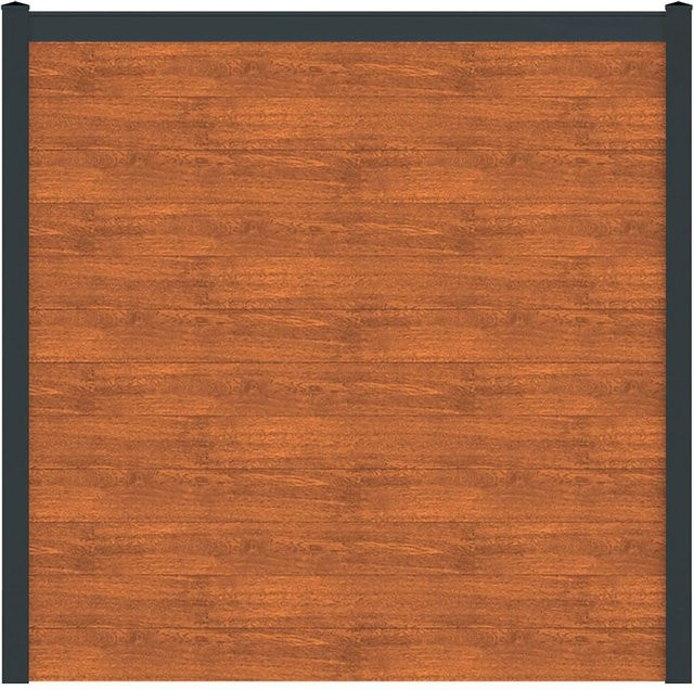 Vidual Sichtschutzzaun Snap 140 aus Aluminium in Light Oak, blickdicht, Montage zum Aufdübeln, Höhe: 175 cm, Breite: 30,14 m - Bild 1