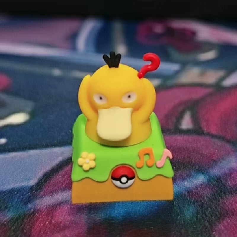 Takara Tomy Pokemon Kawaii Harz Tastenkappe mit Cartoon Haustier Elf Ornament in Grün für mechanische Tastaturen als Anime Zubehör - Bild 2