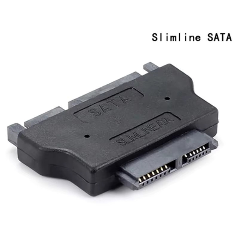 OULLX Slimline SATA 13Pin Buchse auf SATA 22Pin Stecker Konverter, Seriell ATA 7+15 auf Slim 7+6 Pin Adapter, Schwarz - Bild 3