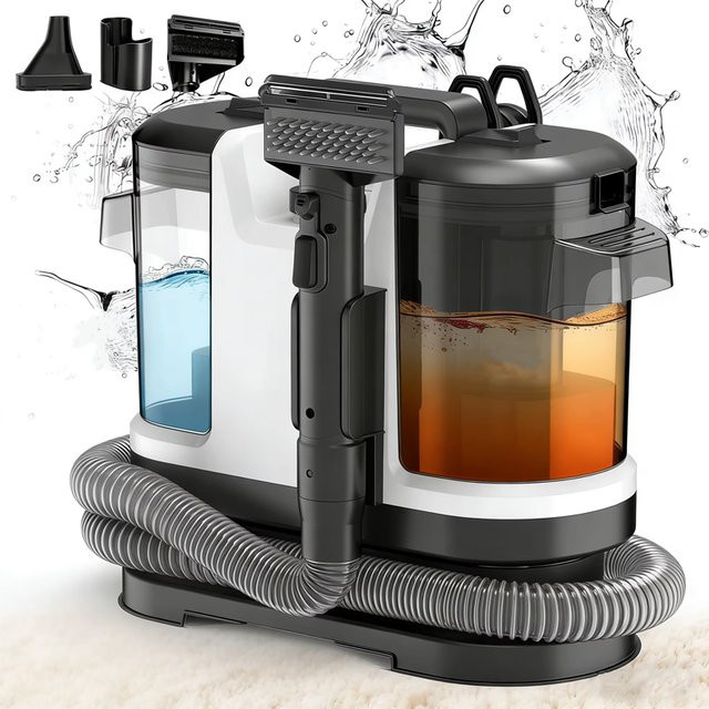 Seeiswork Tragbarer Teppichreiniger mit Sprüh- und Saugfunktion, 500W All-in-One Polsterreiniger für Tierhaare und Flecken - Bild 1