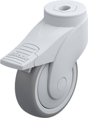 Blickle Lenkrolle LWG-TPA 101KF-11-FI mit Feststeller in Silber und Grau, Rad-Durchmesser: 100 mm - Bild 1