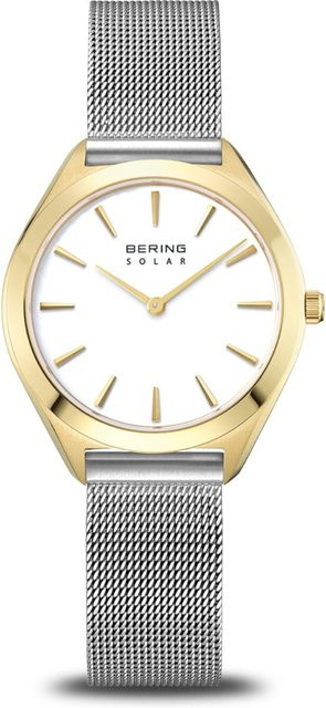 Bering Damenuhr, Solar, Edelstahl, 31 mm, Weiß, 5 ATM - Bild 1