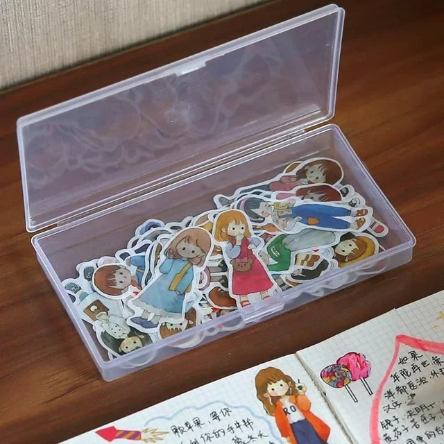 Transparente Kunststoff-Aufbewahrungsbox mit mehreren Fächern für Schreibwaren und Kleinteile - Bild 1