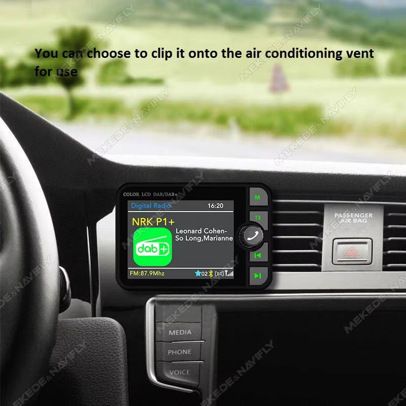 AUTOSHARK DAB-Radioempfänger für das Auto mit 2,4-Zoll-Bildschirm, GPS-Stereo-Sound, digitaler Signalantenne, AUX, TF-Karte und FM-Transmitter in Schwarz - Bild 3