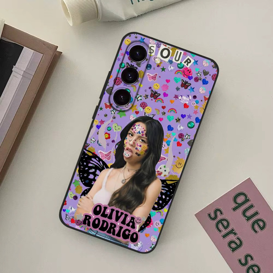 Singer-O-Olivia R-Rodrigos Soft Cover Handyhülle für Samsung Galaxy S21 S22 S23 S24 S25 S26 Ultra FE Plus 5G A52S in Multicolour - Bild 4