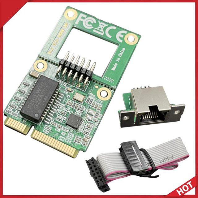 VODOOL Mini PCIe Gigabit Ethernet Netzwerkadapter RTL8111H LAN Karte für Desktop-PC in Grün - Bild 1