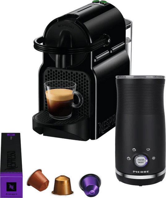 De'Longhi Nespresso Inissia EN80.B Kapselkaffeemaschine in Schwarz mit Pierre Milchaufschäumer - Bild 1