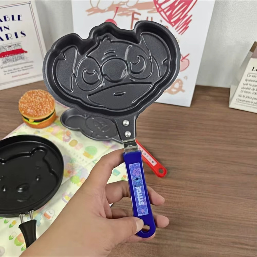 Disney Anime Stitch und Mickey Mouse Bratpfanne mit Antihaftbeschichtung aus Keramik für Kinder und Frühstück - Bild 1