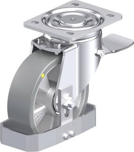 Blickle Stahlblech-Lenkrolle LH-ALTH 160K-ST-AS-FS in Silber, Rad-Durchmesser: 160 mm, Tragfähigkeit: 750 kg - Bild 1