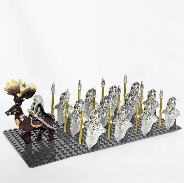 Burg Ritter Rohan Azog Orks Halbtier Menschliche Armee Elfen Wachen Römischer Soldat Minifigur Baustein Spielzeug, 13-teiliges Set, ab 14 Jahren - Bild 1