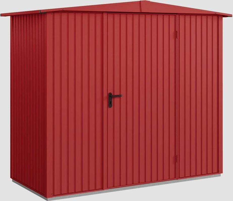 Ecostar Gerätehaus Trend-S aus Metall in Rot mit B/H/T: 238 x 216 x 107,8 cm - Bild 2