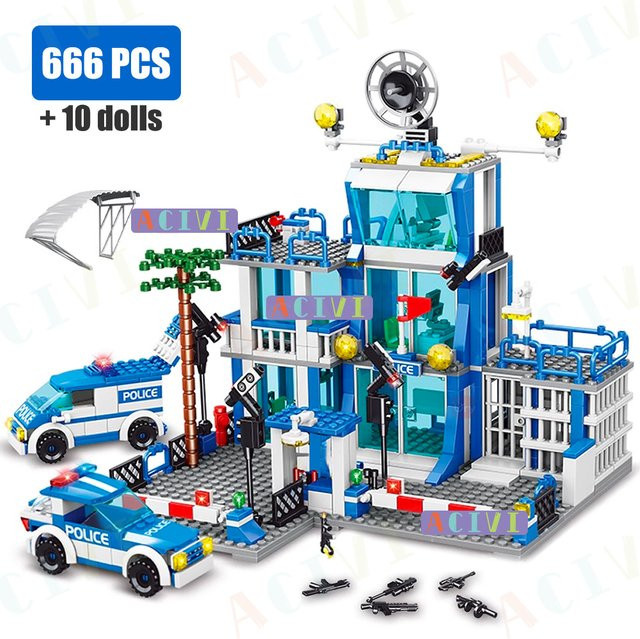 ACIVI SWAT Police Station Military City Model Building Blocks Set - Bild 1