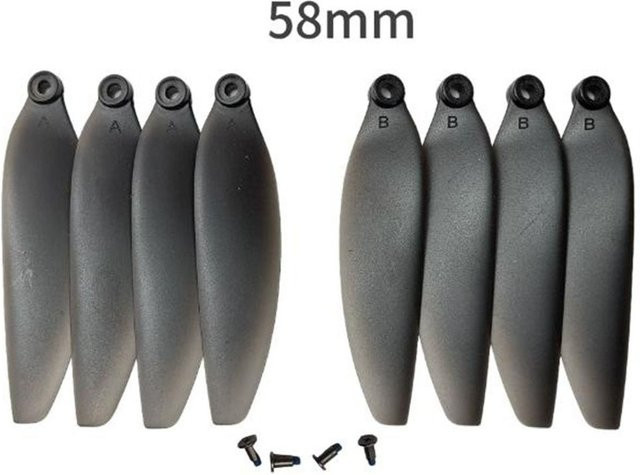 Universal Folding Propeller Blades Quadcopter Ersatzklingen aus Kunststoff in Schwarz, 58mm oder 66mm - Bild 1