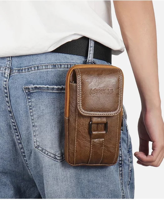 Wasserdichte Outdoor Umhängetasche aus PU-Leder für Doogee V Max, S300 Plus, S200 X und V40 als vertikales Holster mit Doppeltasche - Bild 1