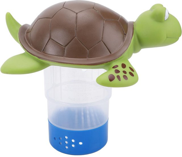 GoolRC Schwimmender Chlorinator Spender in Schildkröten-Design aus PVC, Mehrfarbig - Bild 1