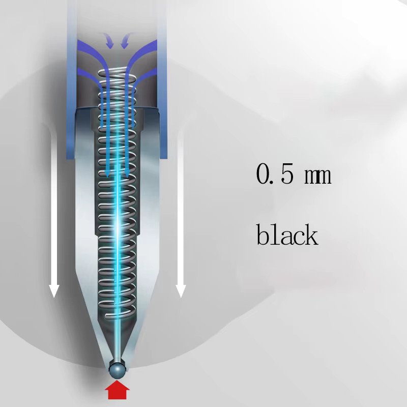 M&G Gelstift mit feiner Spitze 0,5 mm in Schwarz, nachfüllbar - Bild 3