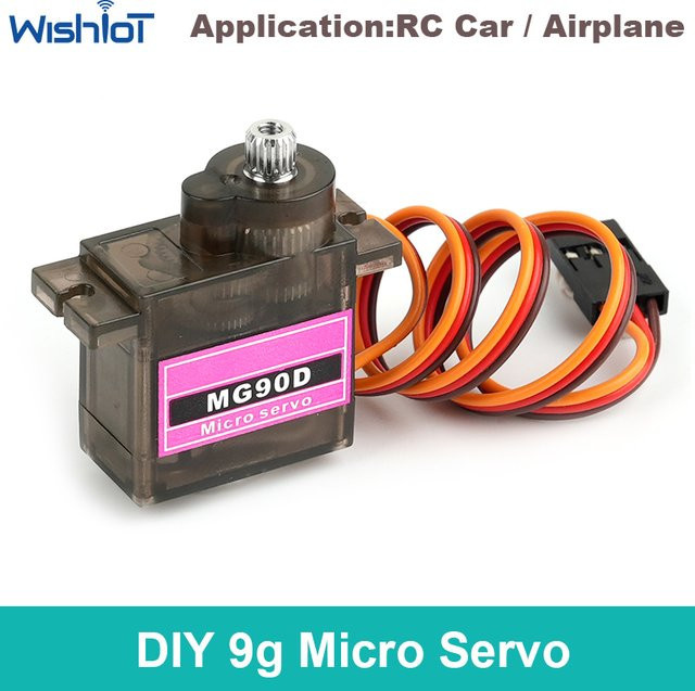 wishiot MG90D 9g Micro Servo, 2,0 kg Hohes Drehmomentlager Upgrade, für RC Flugzeug Hubschrauber Drohne Spielzeug - Bild 1