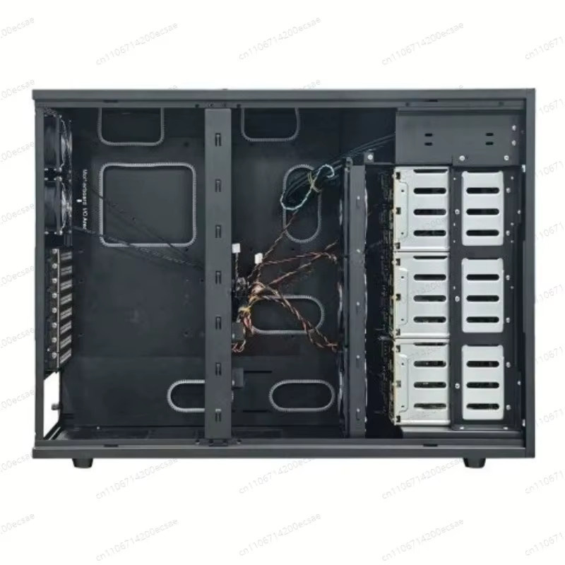 12-Bay Hot-Swap-Servergehäuse in Schwarz für ATX-Motherboards, NAS-Speichergehäuse für Netzwerk-Daten und Industrie-PC-Steuerung - Bild 2