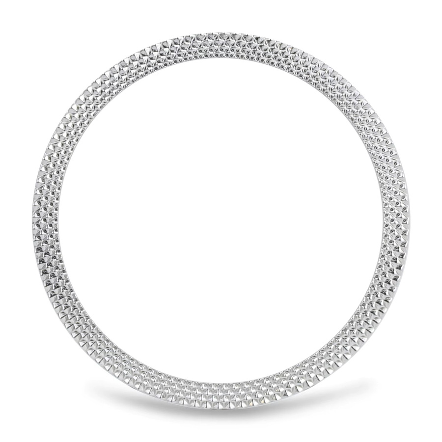 SARENGAWA Schutzring für Samsung Galaxy Watch, Edelstahl, Rautenmuster - Bild 3