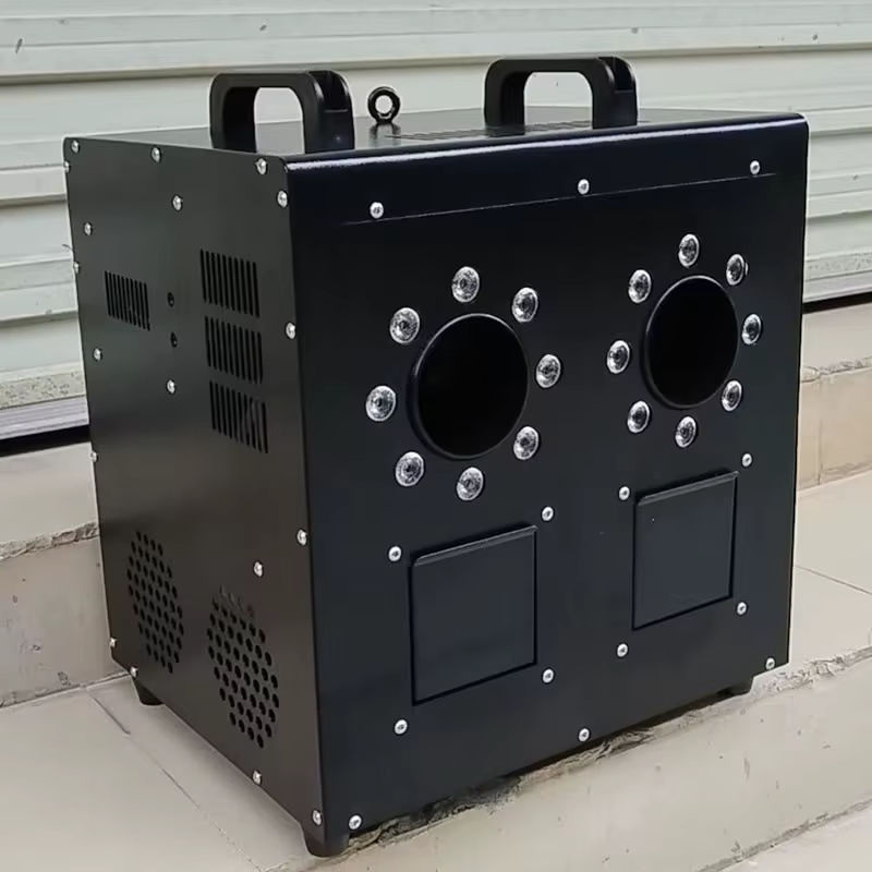 Butoy LED Rauch- und Blasenmaschine mit 1500 W, zwei Düsen, DMX-Steuerung, Schwarz - Bild 3