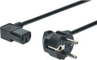 Digitus Strom Netzkabel 1,80 m Schwarz um 90° abgewinkelt - Bild 1