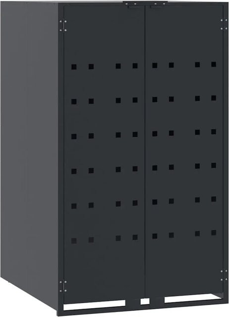 DELUKE Mülltonnenbox GORILO Mülltonnenverkleidung aus Stahl für 1 Tonne, Anthrazit, B: 69 cm, T: 79 cm, H: 117 cm - Bild 1