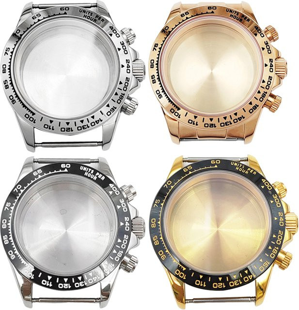 miuksi Uhrengehäuse Edelstahl, Bicolor, Silber/Gold, 39 mm - Bild 1