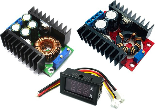 Si Tai&SH Gleichstrom Leistungsmodul mit Digital Voltmeter und Ampere Meter Dual Display, Aufwärts- und Abwärtswandler, 0-100V, 10A, 300W/150W - Bild 1