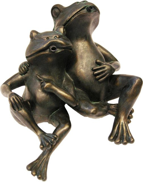 Ubbink Wasserspeier 2 Frösche aus Polyresin, Höhe: 22 cm - Bild 1