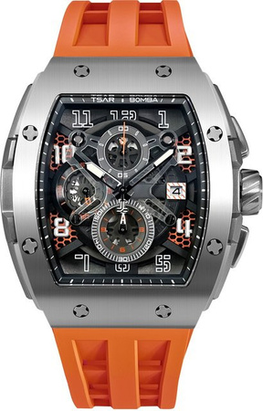 Tsar Bomba Chronograph, Quarz, Edelstahl, 52 mm, Herren, Orange