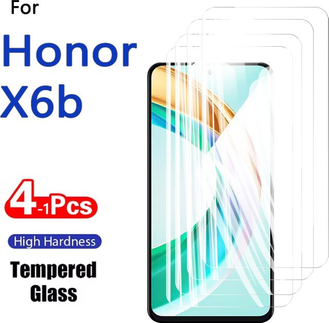 Displayschutzfolie aus gehärtetem Glas für Honor X6b, X6 und 6b, transparent, 9H Härtegrad, kratzfest und fingerabdruckresistent - Bild 1