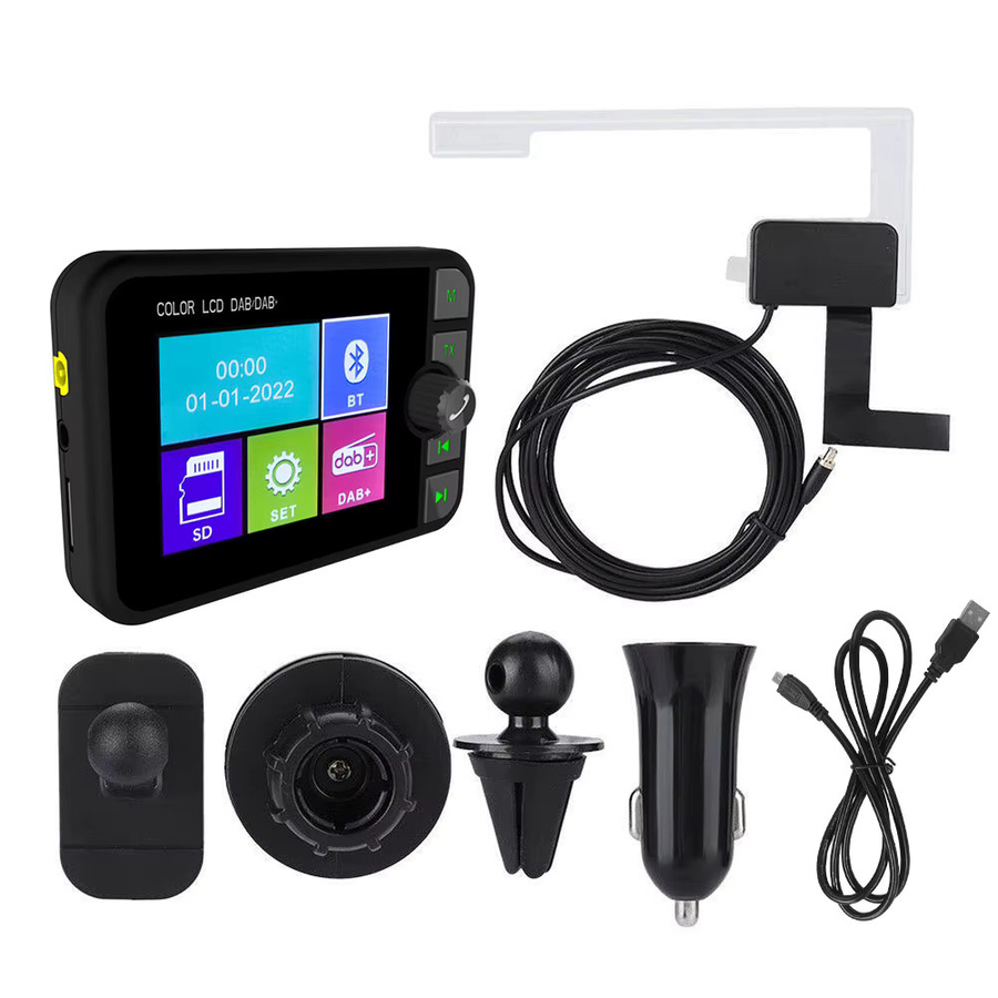 Podofo DAB/DAB+ Radio Adapter mit 2,4-Zoll-LCD-Display und Bluetooth für Ford VW Audi in Schwarz - Bild 6