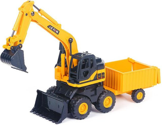 Binchi Keji Travel Bagger Planierraupe LKW Dumper Traktor, Spielzeug, Gelb, ab 2 Jahren - Bild 1