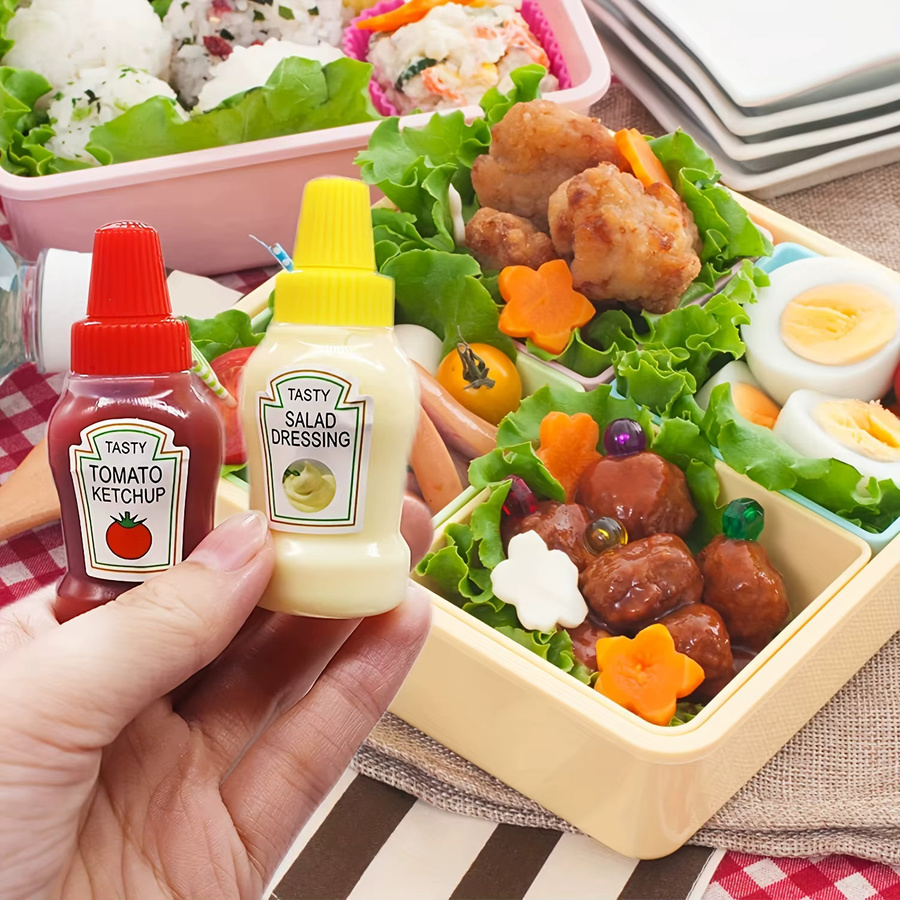 YOCITY Mini-Squeeze-Flaschen für Gewürze, Honig, Ketchup und Salatdressing, Quetschbare Behälter für Lunchboxen, 7,5 ml - Bild 3