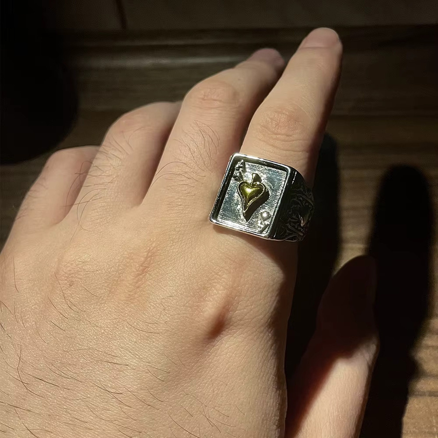 LENNIK Pik Ass Ring, Silber, Unisex - Bild 2