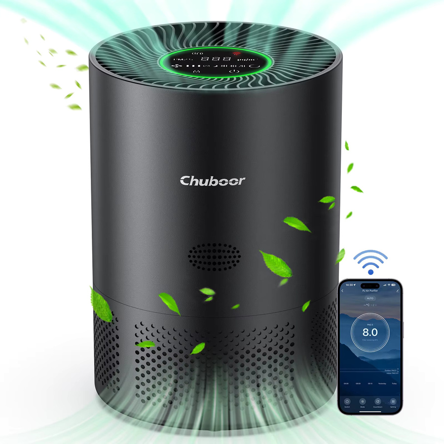 Chuboor Luftreiniger mit HEPA-Filter gegen Allergien und Tierhaare für das Schlafzimmer und Zuhause - Bild 5