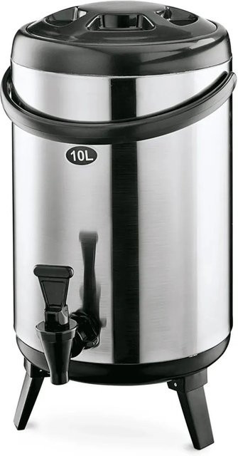 Ich-Zapfe Thermobehälter mit Zapfhahn und doppelwandiger Isolierung, Silber, 10 l - Bild 1