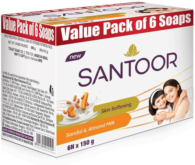 Santoor Badeseife Sandelholz & Mandelmilch, Unisex - Bild 1