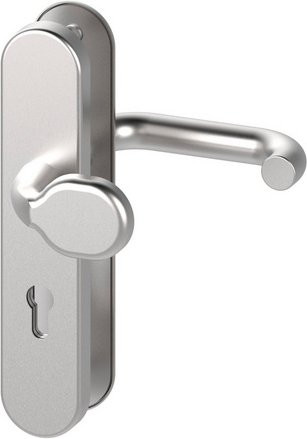 BASI Schutzbeschlag SB 7500 ES1 Wechsel-Garnitur aus Edelstahl in Silber - Bild 1