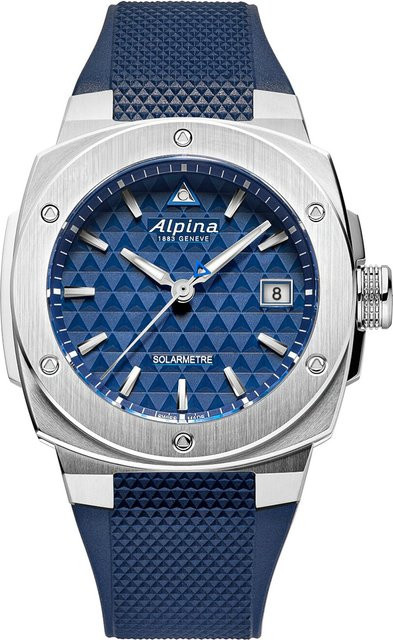 Alpina Herrenuhr, Solar, Edelstahl, 38 mm, Blau, 10 ATM - Bild 1