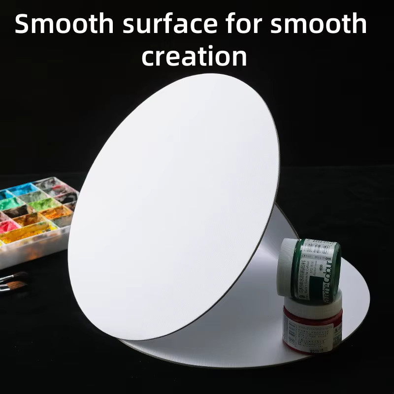 6er Set ZHONGBO Leinwand Boards aus Baumwolle, weiß grundiert, Dicke: 0,3 cm, geeignet für Acryl, Öl, Aquarell und Gouache - Bild 2