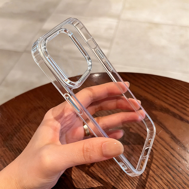 Stoßfeste transparente Handyhülle von EIENACOCO für iPhone 18 17 Air 16 15 14 Plus 13 12 11 Pro Max mit HD-klarer Acryl-Rückseite - Bild 1