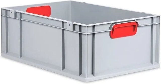 PROREGAL Eurobox Nextgen Color Transportbox mit verstärktem Boden und Griffen, Rot, H x B x T: 22 x 40 x 60 cm, 44 Liter - Bild 1