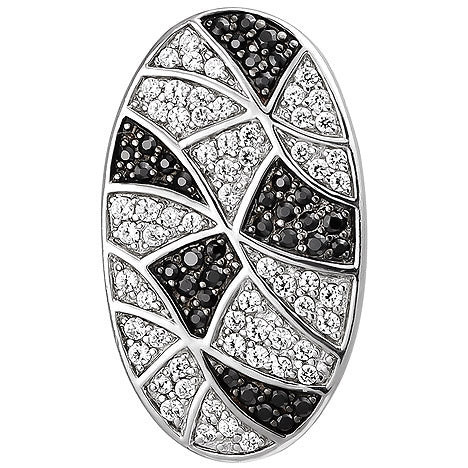 Colfem Anhänger oval, 925 Sterling Silber, 95 Zirkonia - Bild 1